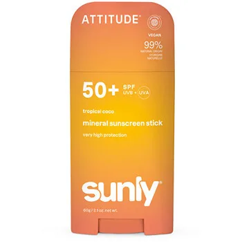 Attitude Mineral sunscreen stick SPF 50 Sunly Mineral Stick 60 g thumbnail 2