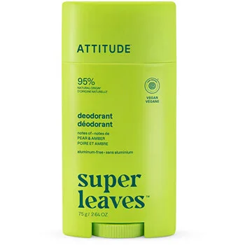 Attitude Natural deodorant Super Leaves Pear & Amber Deodorant 75 g thumbnail 2