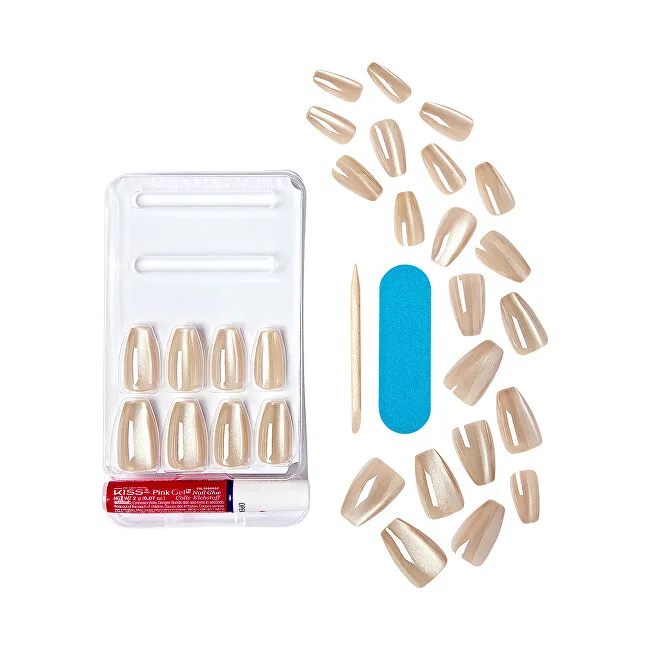 Kiss Gel nails Gel Fantasy Allure (MoonBeam) 28 pcs thumbnail 6