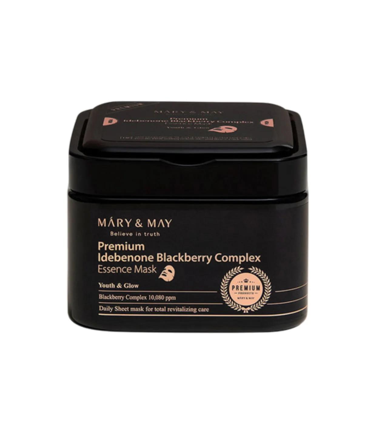 MARY & MAY Premium Idebenone Blackberry Complex Multi-Purpose Face Mask (Essence Mask) 20 pcs thumbnail 2