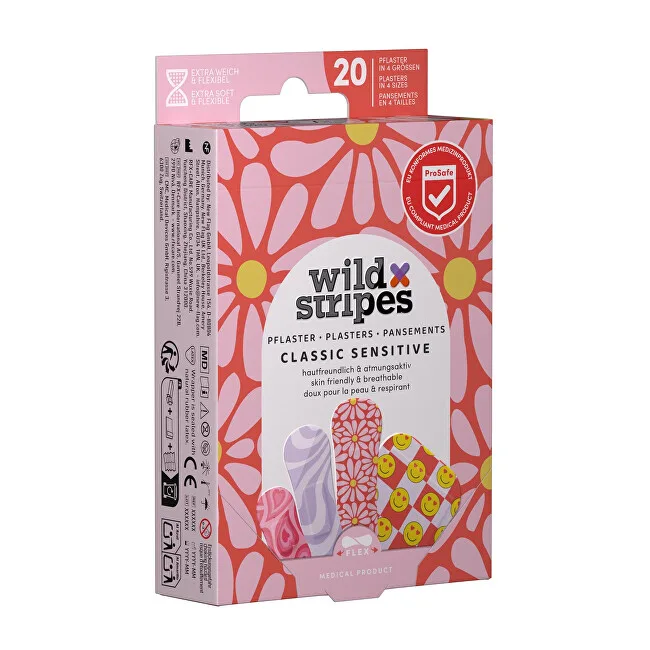 Wild Stripes Plasters Classic Sensitive Pastel Fun Plasters 20 pcs thumbnail 2