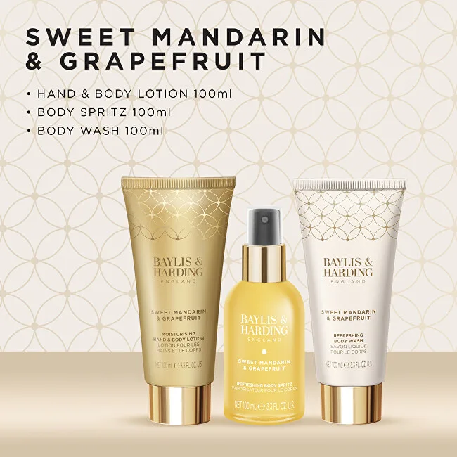Baylis & Harding Baylis & Harding Trio of body products in a cosmetic bag Mandarin & Grapefruit 3pcs thumbnail 5
