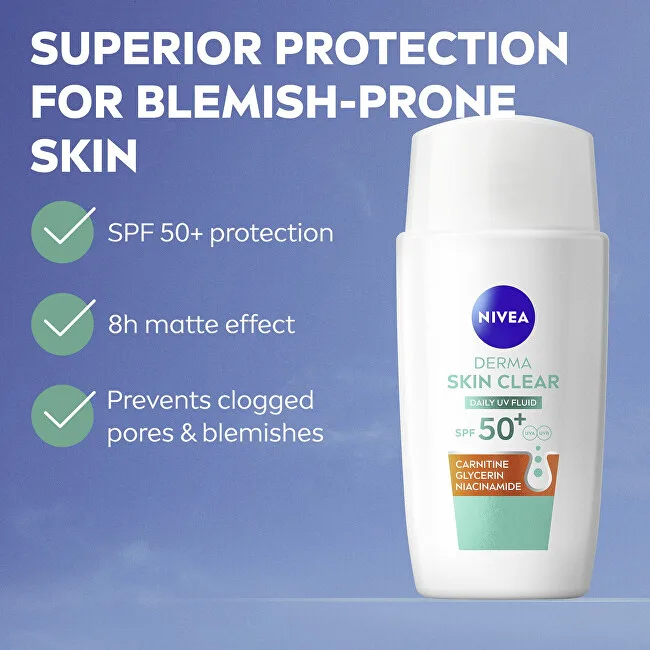 Nivea Daily UV Fluid for Problematic Skin Derma Skin Clear SPF 50+ (Daily UV Fluid) 40 ml thumbnail 2