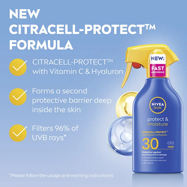 Nivea Sunscreen Spray SPF 30 Protect & Moisture 250 ml thumbnail 4