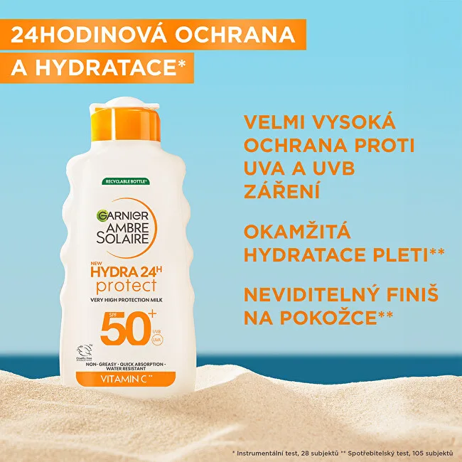 Garnier Sunscreen milk SPF 50 Ambre Solaire Hydra 24h Protect (Very High Protection Milk) 175 ml thumbnail 5