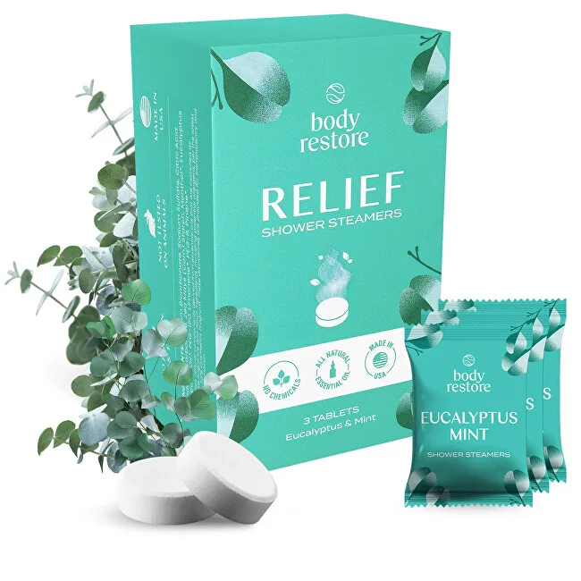 Body Restore Set of aromatic shower tablets Eucalyptus and Mint Shower Steamers 3 pcs thumbnail 2