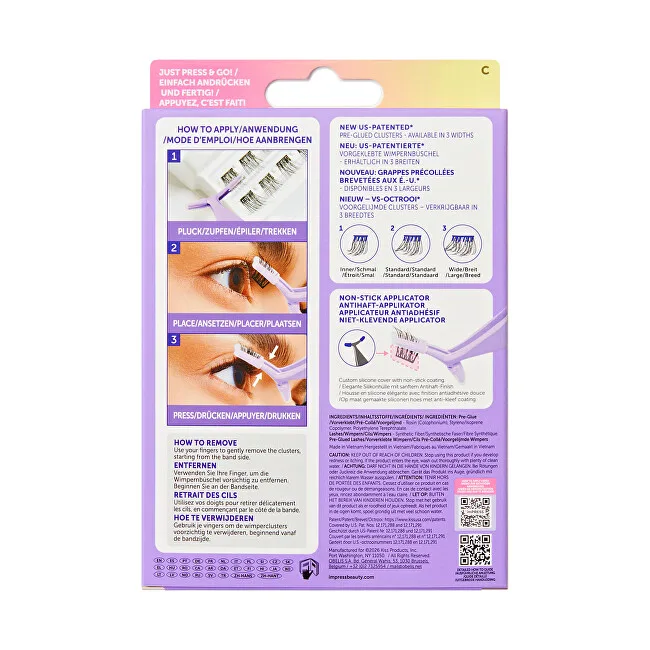 Kiss imPRESS Pre-glued Cluster Multi 05 Cluster Lashes thumbnail 4