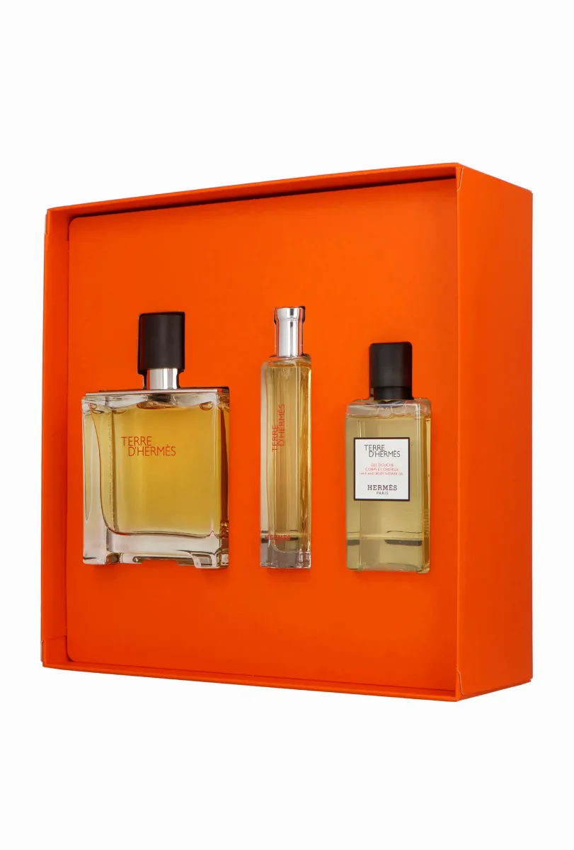 Hermes Set Hermes Terre D`Hermes Parfum 75ml + Parfum 15ml + Shower Gel Hair & Body 40ml thumbnail 7