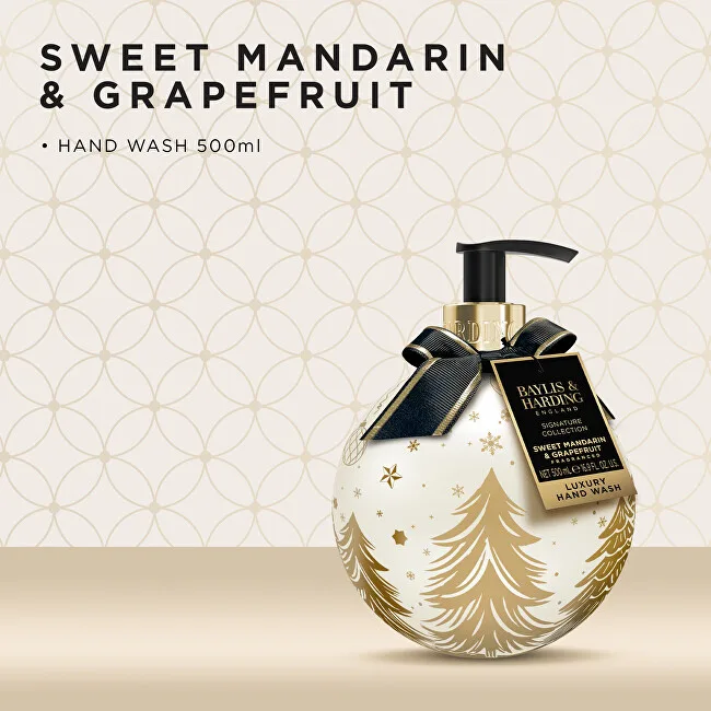 Baylis & Harding Liquid soap in a Christmas flask Mandarin & Grapefruit 500 ml thumbnail 3