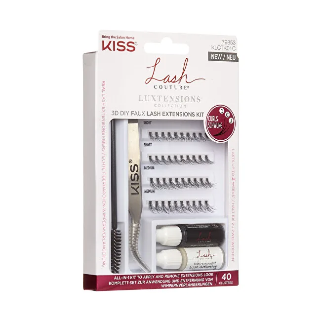 Kiss Kiss Lash Couture LuXtension Cluster Kit - Kit for applying false eyelashes Dirbtinės blakstienos thumbnail 3