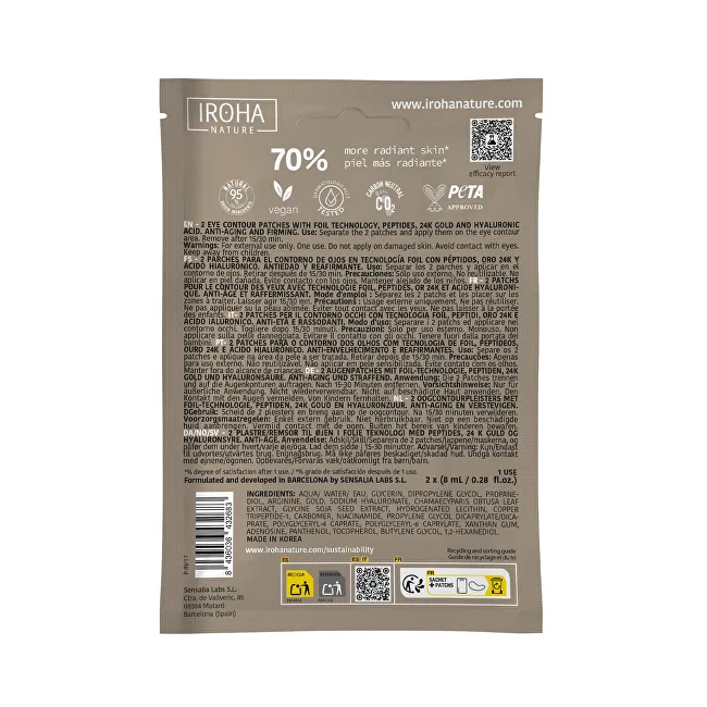 Iroha Golden Youth Eye Contour Patches 2 x thumbnail 2