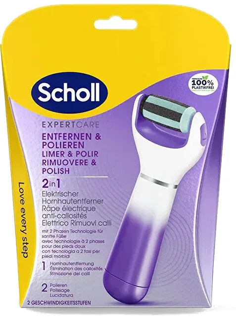 Scholl expert care 2-in-1 file & smooth electronic foot file thumbnail 2