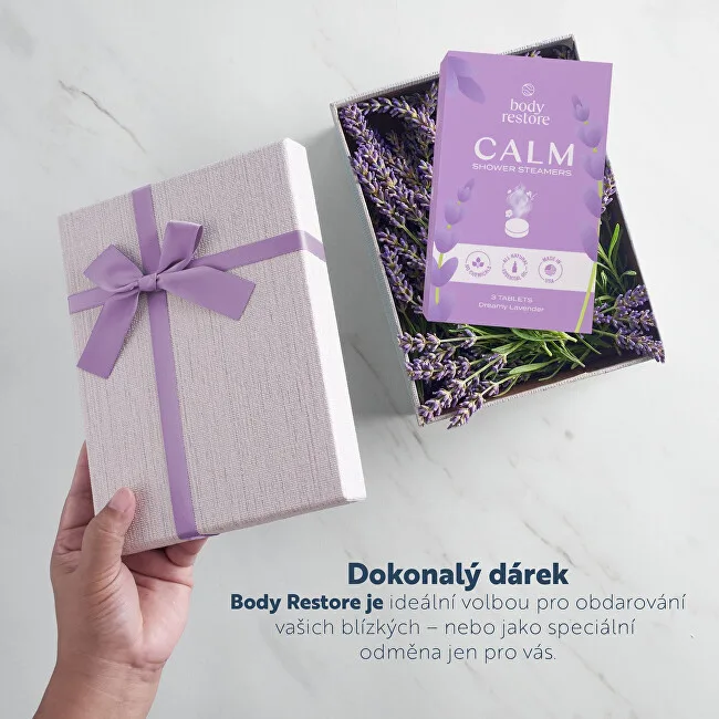 Body Restore Set of aromatic tablets for the shower Lavender Shower Steamers 3 pcs thumbnail 7