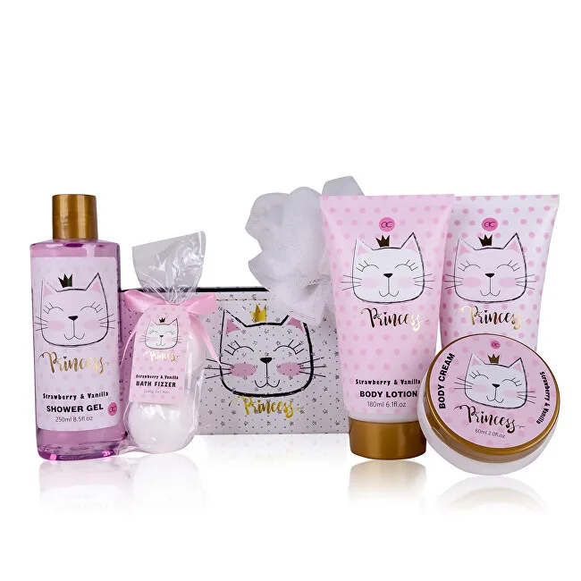Accentra Princess Kitty glitter basket gift set thumbnail 2