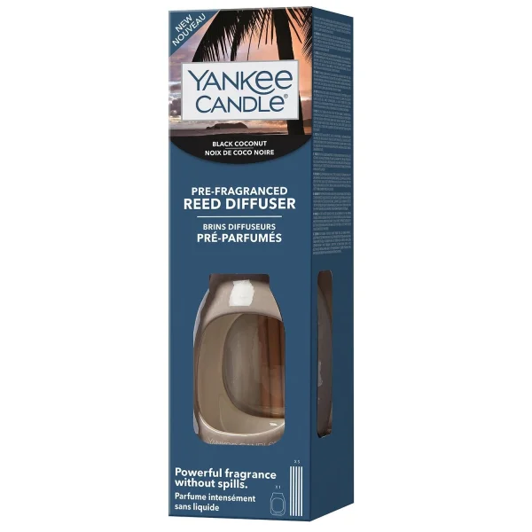 Pre fragranced reed kit embossed black coconut