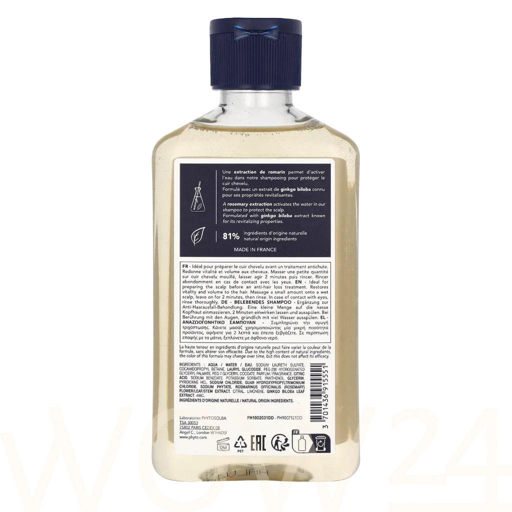 Phyto paris Phytocyane Invigorating Shampoo thumbnail 3