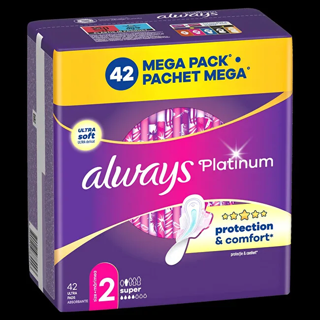Always Platinum Ultra Super Mega sanitary pads 42 pcs thumbnail 8
