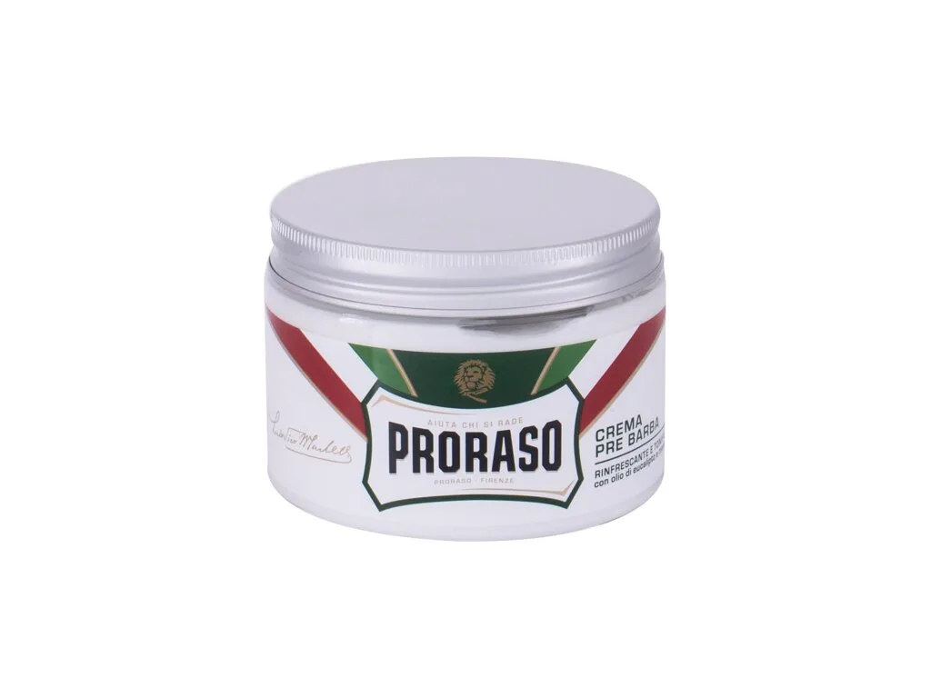 Green pre-shave cream