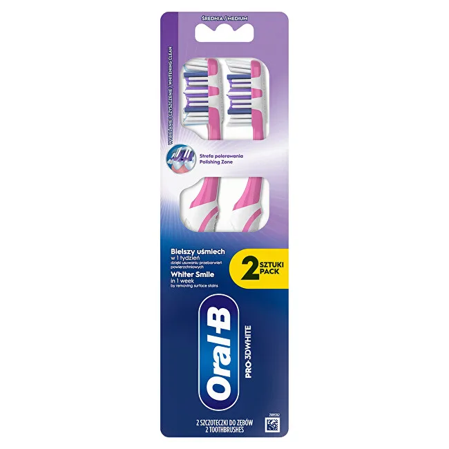 ORAL-B Pro-3D White Whitening Clean Medium Toothbrush 2 pcs thumbnail 5
