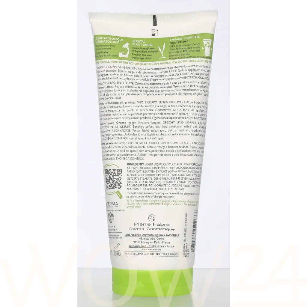 A-Derma Exomega Control Rich Emollient Cream thumbnail 3