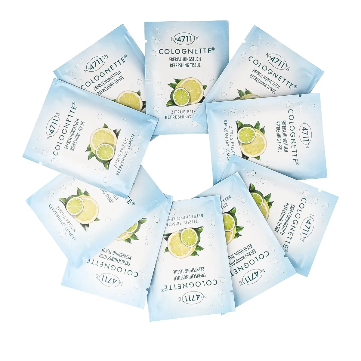 4711 Set, 4711, Colognette Refreshing Lemon, Cleansing Wipes, 10 pcs thumbnail 2