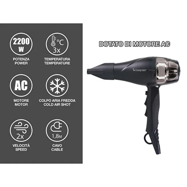 Beper Professional hair dryer P301ASC002 thumbnail 2