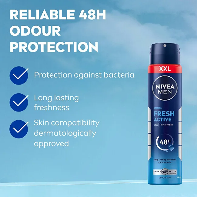 Nivea Men Fresh Active Deodorant Spray 250 ml thumbnail 2