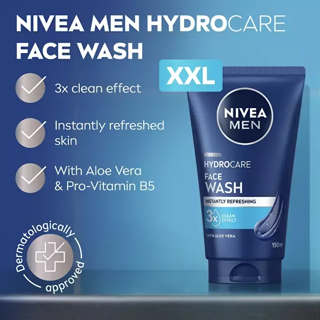Nivea Men Hydrocare Face Wash Cleansing Gel thumbnail 2