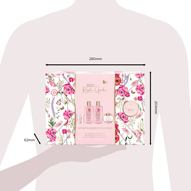 Baylis & Harding Baylis & Harding Body Care Gift Set with Candle - Royale Garden, 4pcs thumbnail 6