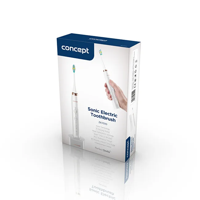 Concept "v" design Sonic toothbrush with travel case Perfect Smile white ZK7010 thumbnail 4
