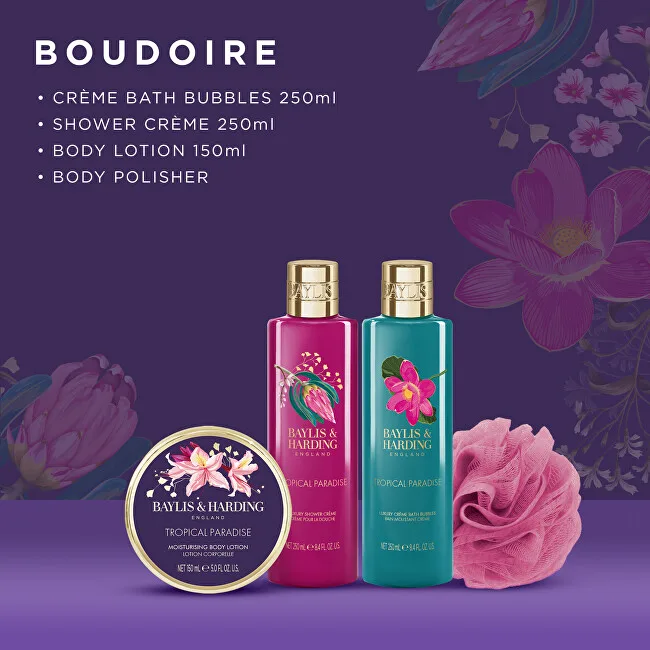 Baylis & Harding Gift set in velvet bag Boudoire Tropical Paradise 5 pcs thumbnail 3