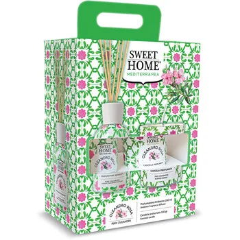 Sweet Home Collection Gift set of aroma diffuser with candle Pink Oleander thumbnail 4