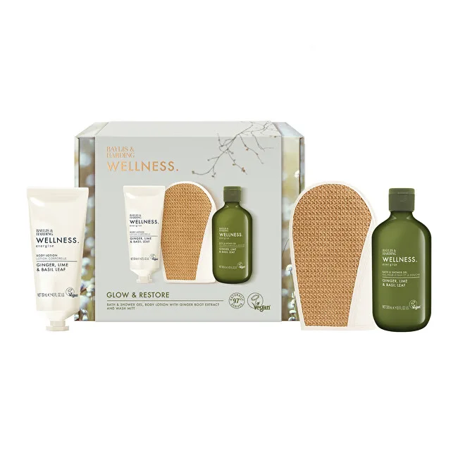 Baylis & Harding Baylis & Harding Body Care Set with Glove - Ginger, Lime & Basil, 3pcs thumbnail 2