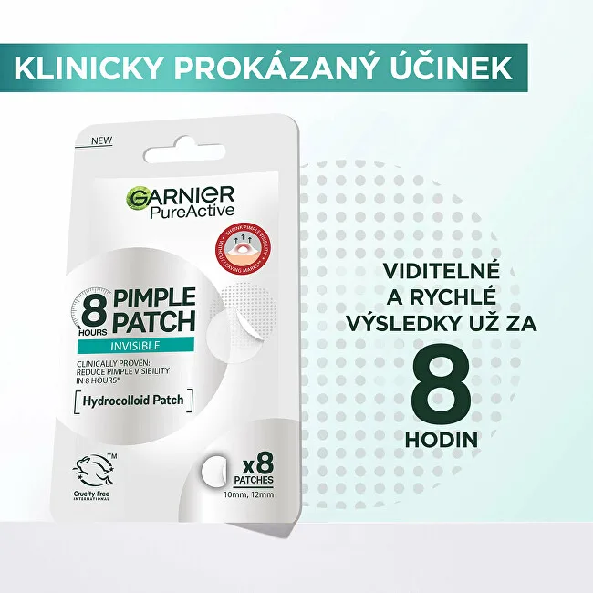 Garnier Hydrocolloid invisible patches with BHA for skin imperfections Pure Active (Pimple Patch) 8 pcs thumbnail 3