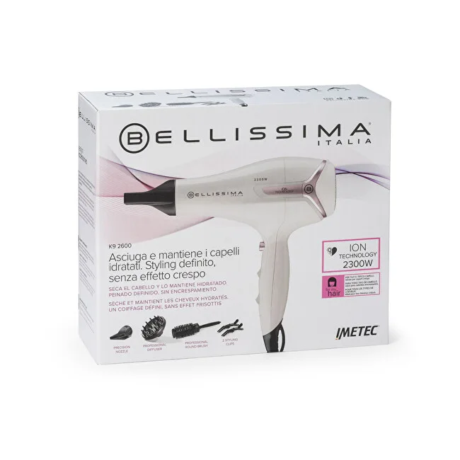 Bellissima Hair dryer with brush 11994 K9 2600 ION thumbnail 6