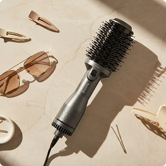 Huslog Hot air brush with ionization, gray thumbnail 2