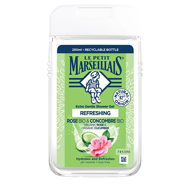 Le Petit Marseillais Extra Gentle Shower Gel Bio Rose & Bio Cucumber thumbnail 2