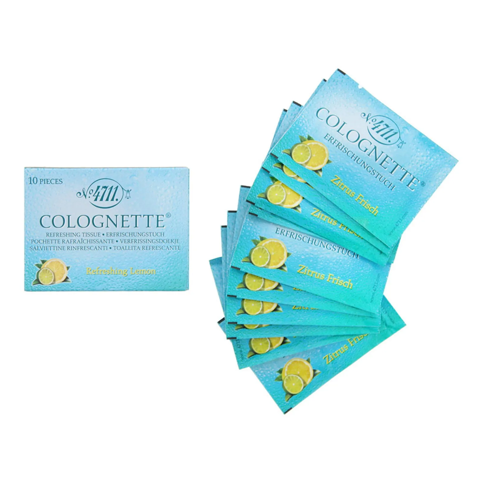 4711 Set, 4711, Colognette Refreshing Lemon, Cleansing Wipes, 10 pcs thumbnail 3