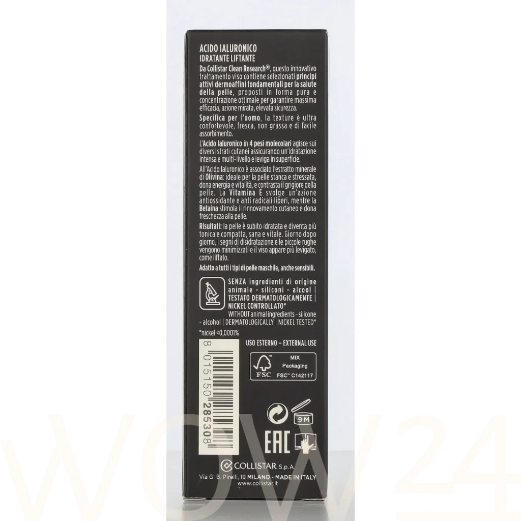 Collistar Uomo attivi puri hyaluronic acid moisturizing lifting thumbnail 3