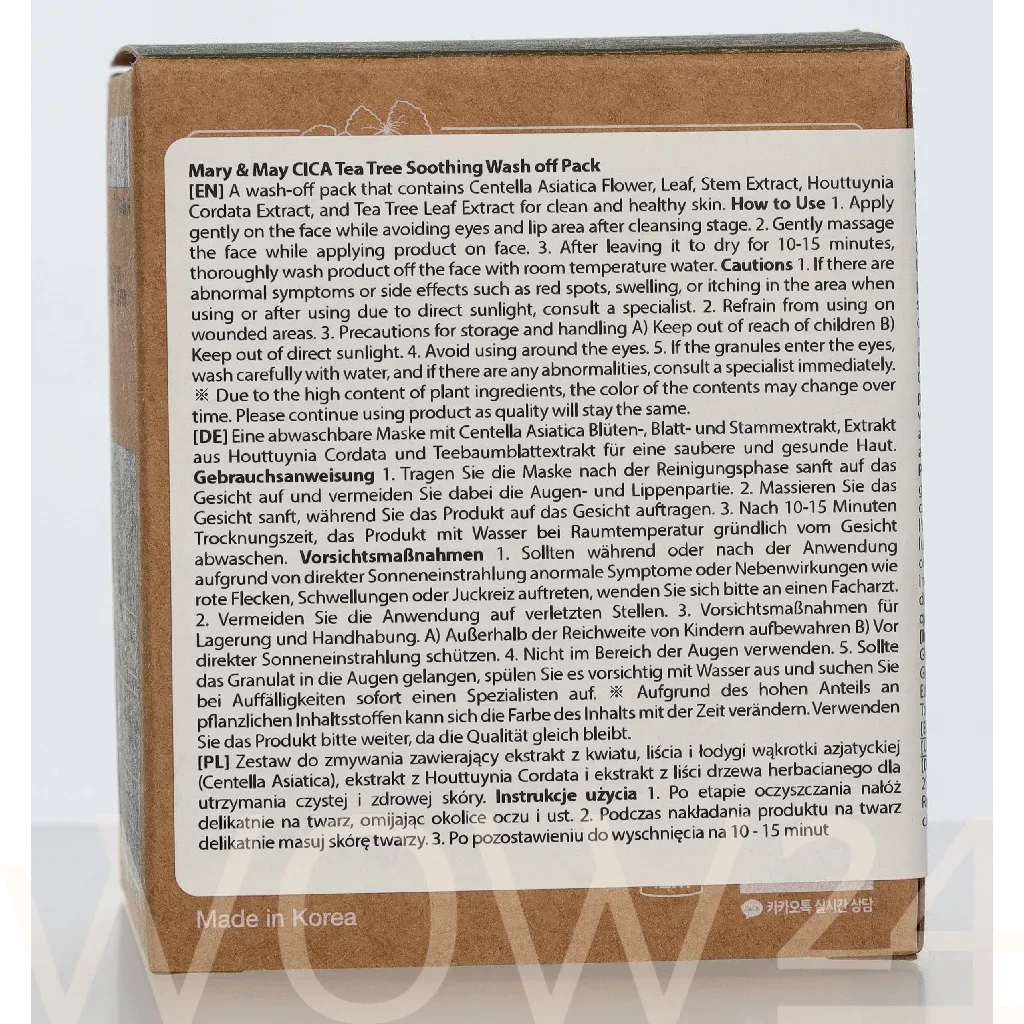 MARY & MAY Mary & May Cica Tea Tree Soothing Wash Off Pack thumbnail 3