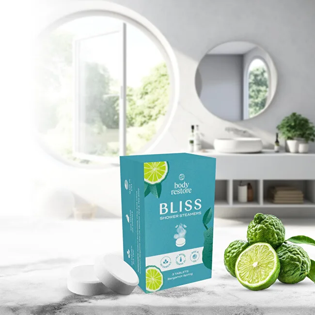 Body Restore Set of aromatic tablets for the shower Bergamot Spring Shower Steamers 3 pcs thumbnail 3