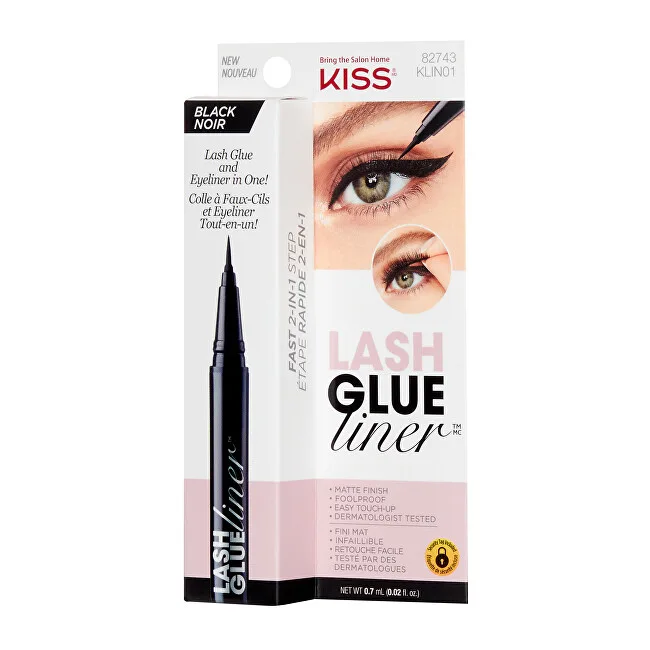 Kiss Kiss Eyelash glue with eyeliner Lash Glue Liner Black Dirbtinės blakstienos thumbnail 2
