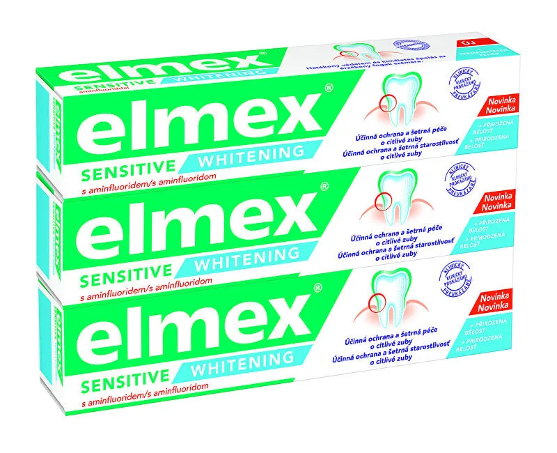 Elmex Whitening Sensitiv e Tooth Whitening Toothpaste 3 x 75 ml thumbnail 2