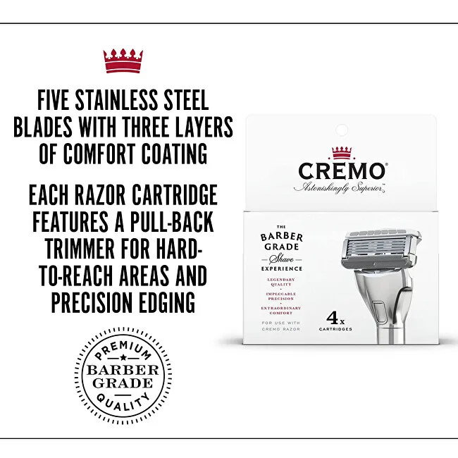 Cremo The Barber Grade replacement heads 4 pcs thumbnail 3