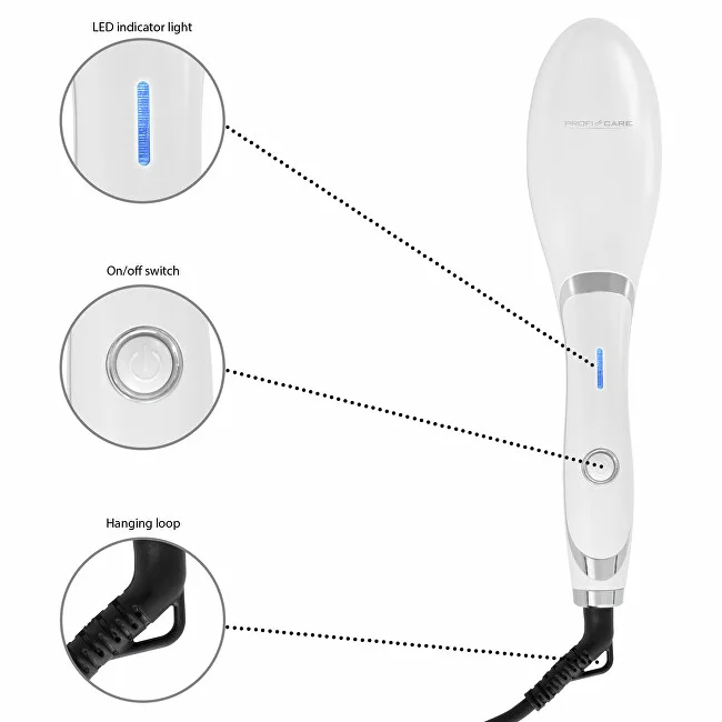 Profi care Hair ironing brush PC-GB 3021 thumbnail 4
