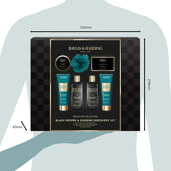 Baylis & Harding Black Pepper & Ginseng Body Care Gift Set 7 pcs thumbnail 5