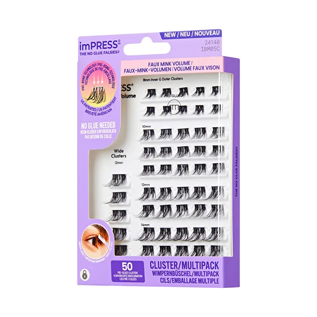 Kiss imPRESS Pre-glued Cluster Multi 05 Cluster Lashes thumbnail 2