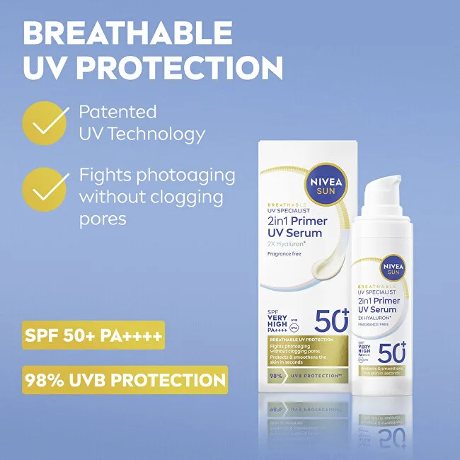 Nivea 2in1 Face Serum SPF 50+ (Daily UV Serum) thumbnail 5