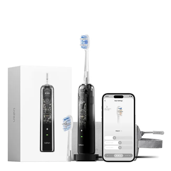 Laifen Electric toothbrush Wave Pro LFTB02-PT ABS Transparent Black thumbnail 2