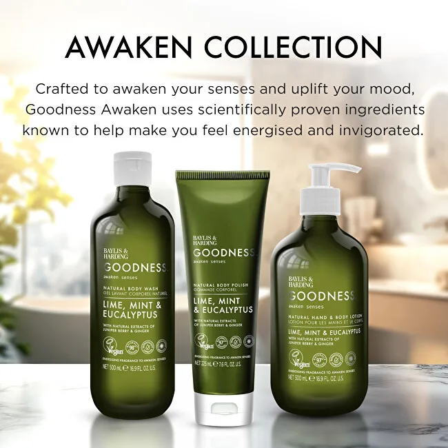 Baylis & Harding Goodness Awaken Shower Gel Lime, Mint & Eucalyptus 500 ml thumbnail 3